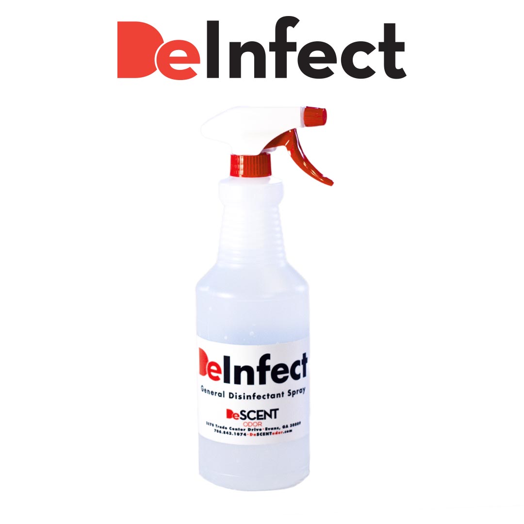 DeInfect Industrial Disinfectant & Odor Removal Solution 1 Qt Spray Bottle
